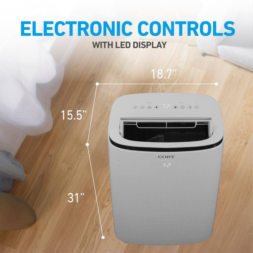CBPAC 10800(DOE) BTU Portable Air Conditioner 775 Sq. Ft. with Heater and Dehumidifier with Remote in White